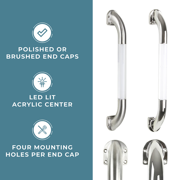Lighted Rv Handle Straight IllumaGrip® RV LED Lit Assist Handle - | ITC Shop Now