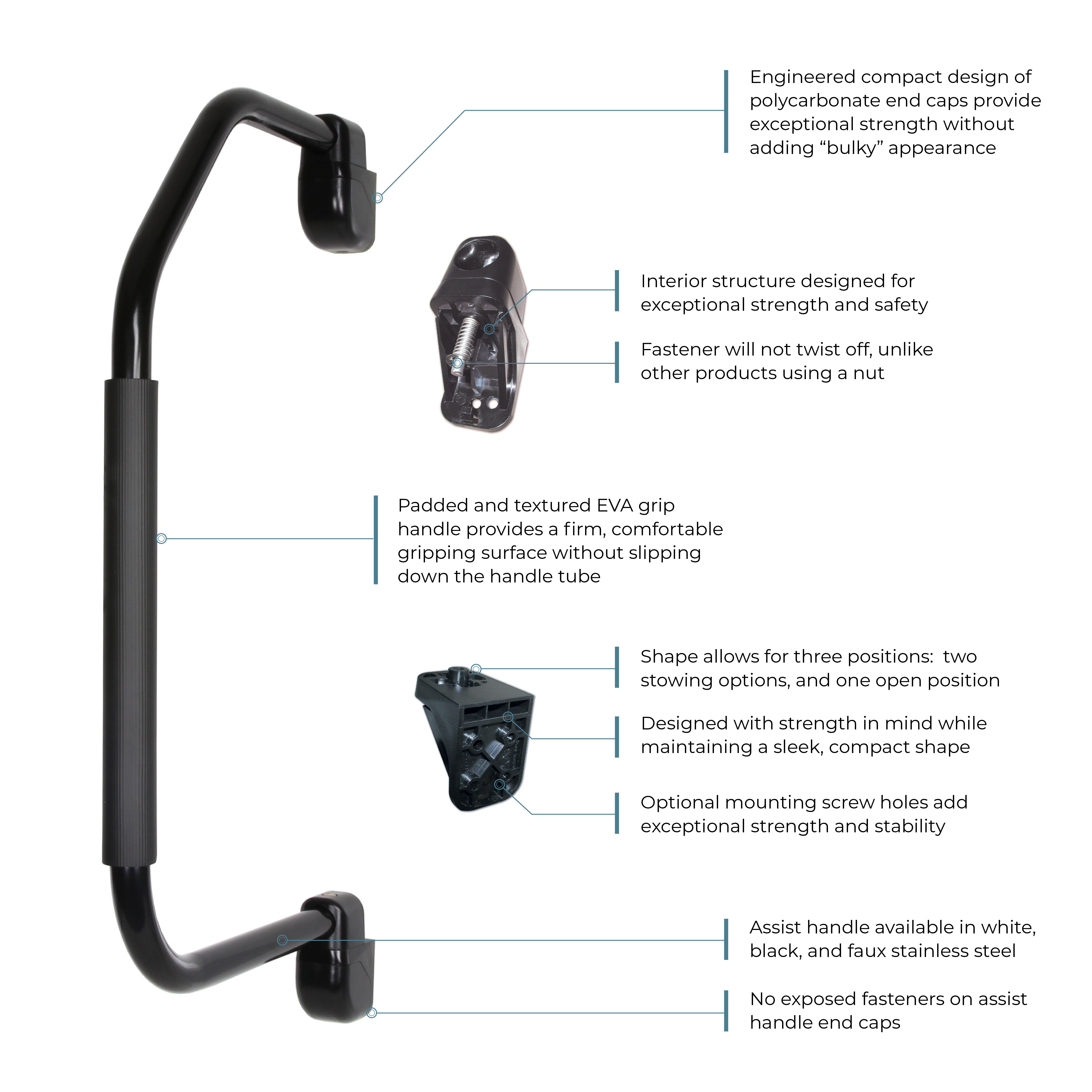 Stow & Go&trade; Folding Assist Handle