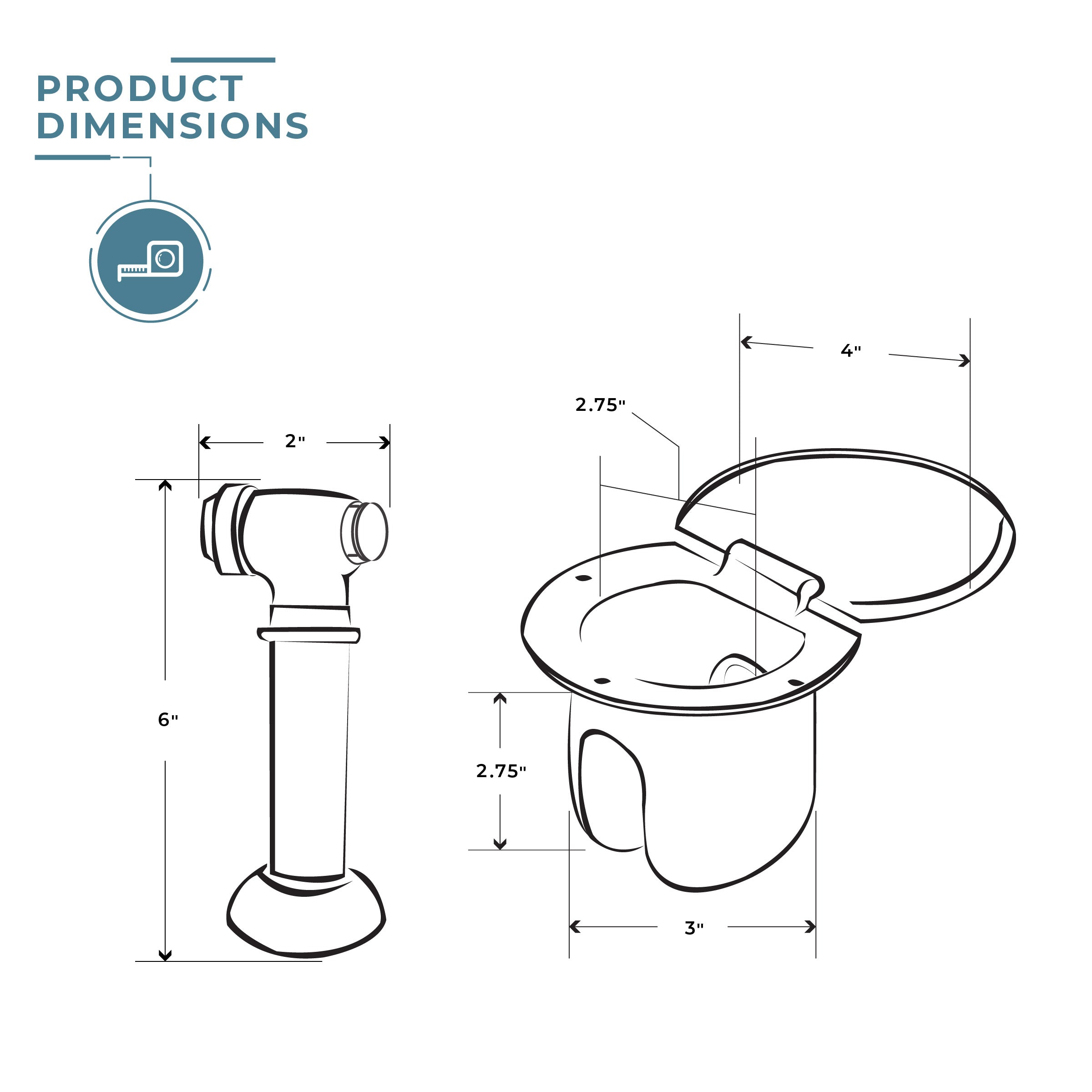 Stainless Steel Transom Shower w/ 8' Hose