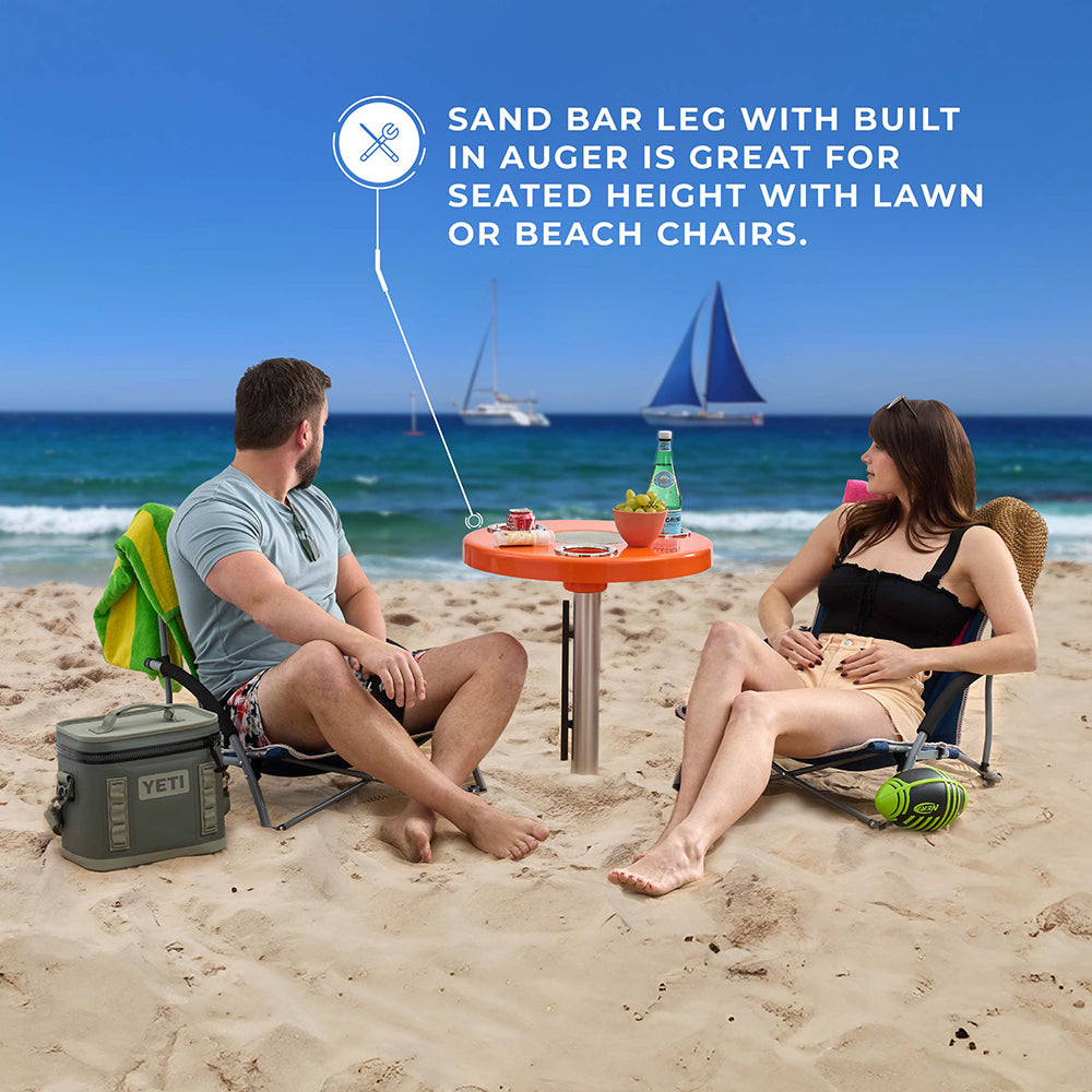 Orange Beach Table w/ Sand Bar Table Leg