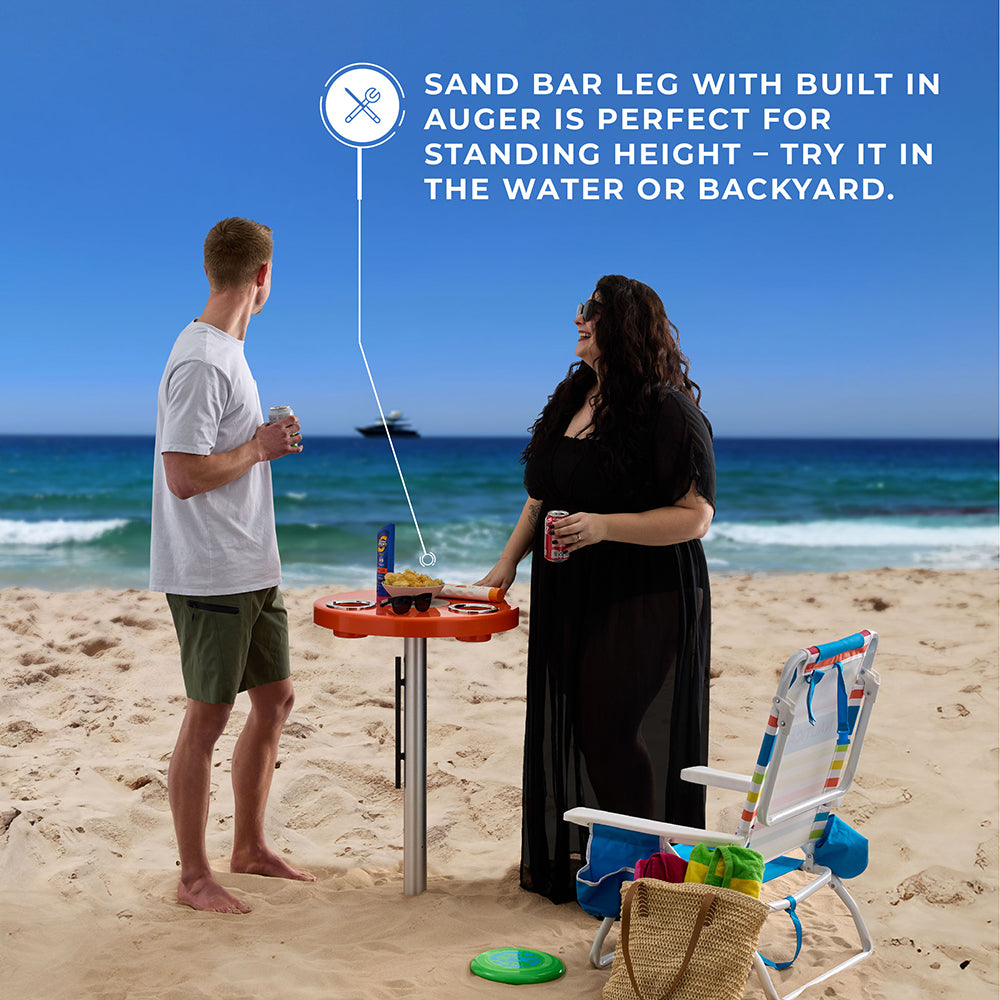 Orange Beach Table w/ Sand Bar Table Leg