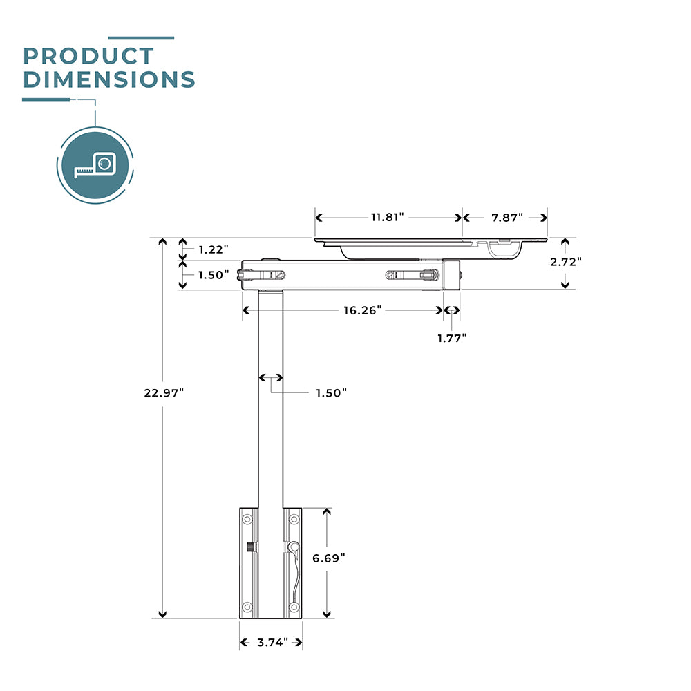 ITC MOD RV Black Table Leg System - BAL-CL-1A-1622-SR | ITC SHOP NOW