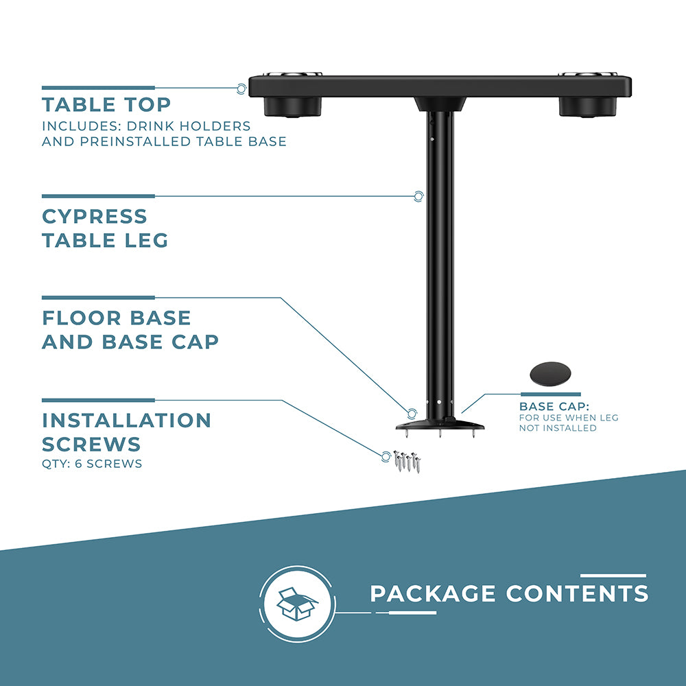 Non-lit Party Boat Table Systems