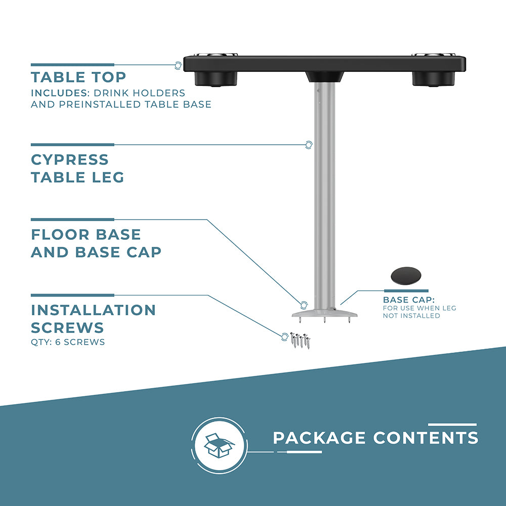 Non-lit Party Boat Table Systems