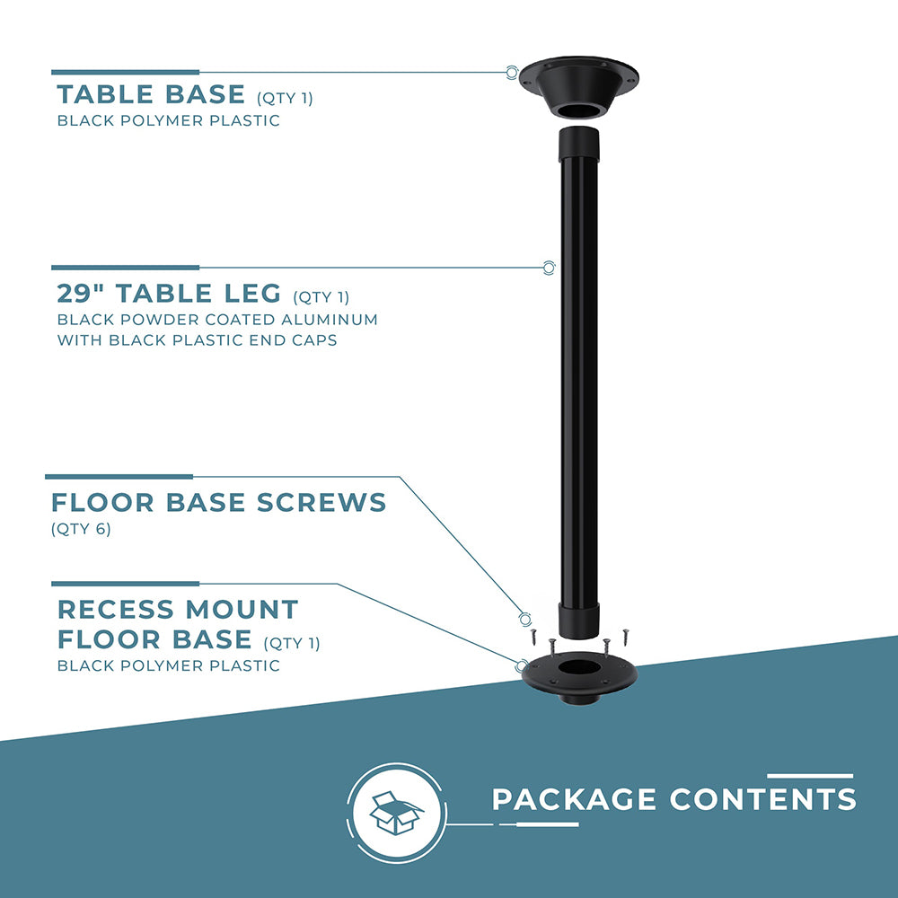 SurFit™ Table Leg Kit - Recessed Mount - Single Pack