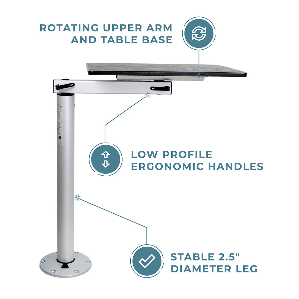 RV Side Table with MOD™ and Cypress™ Leg System