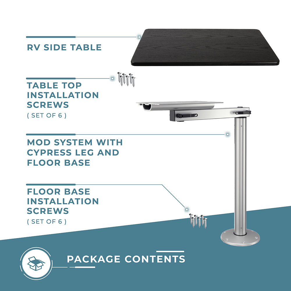 RV Side Table with MOD™ and Cypress™ Leg System