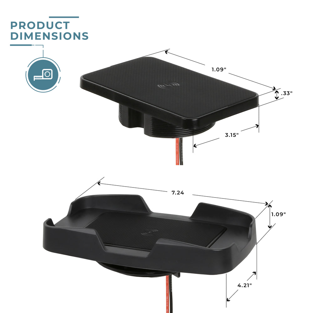 MAX Rectangular Wireless Charger for Boats, RVs & LSVs | ITC Shop Now