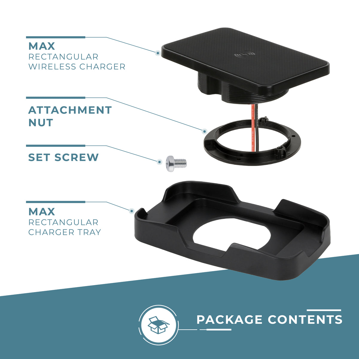 MAX Rectangular Wireless Charger for Boats, RVs & LSVs | ITC Shop Now