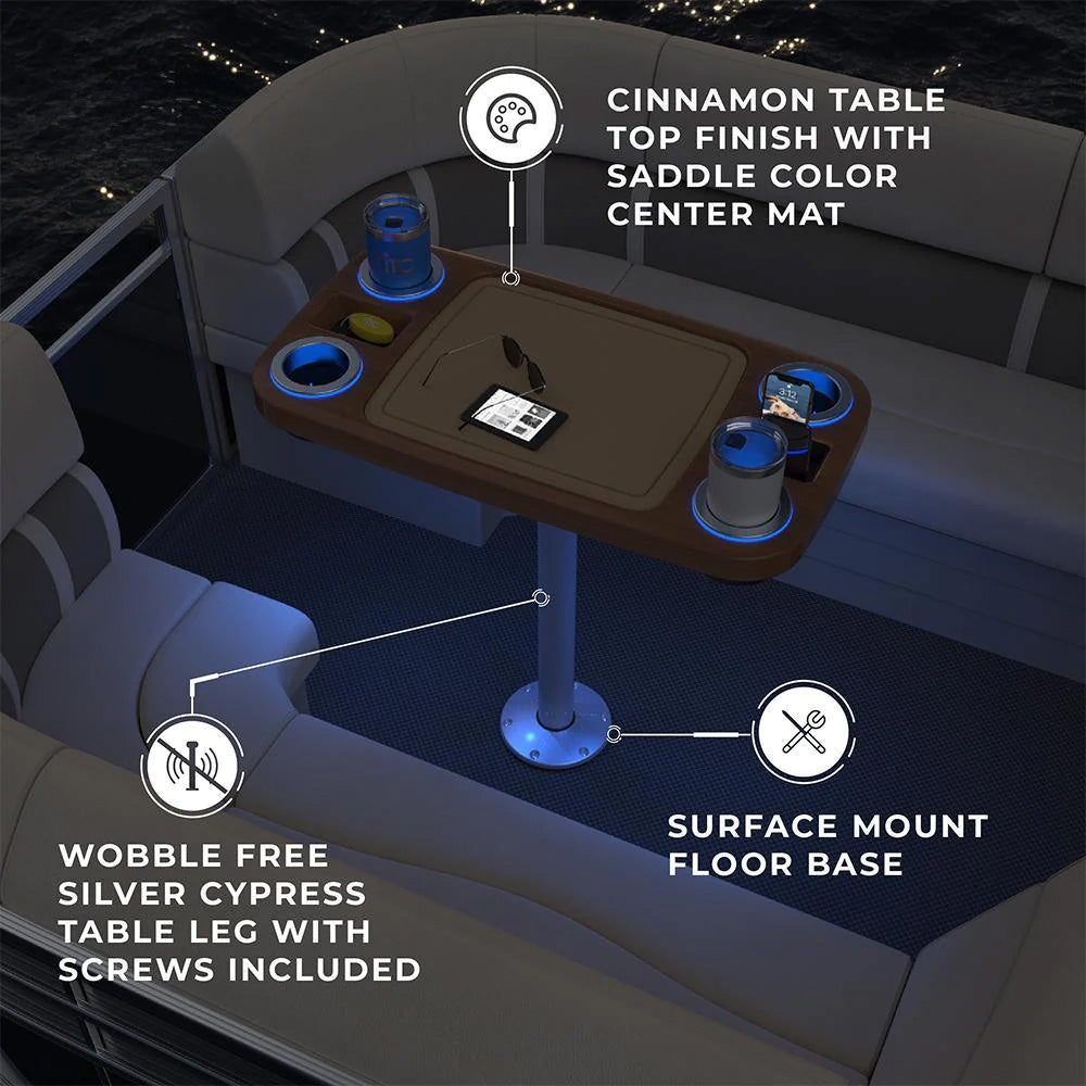 Battery Powered LED Lit Party Boat Table Systems w/ Center Foam Mat