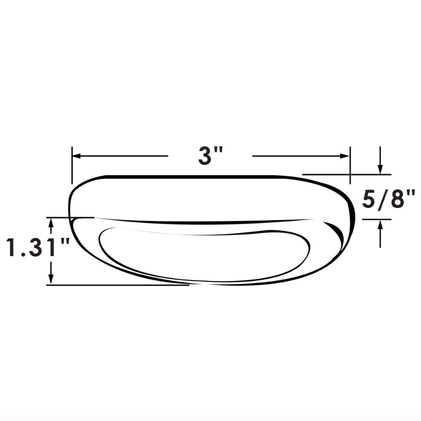 Oblong Courtesy Light