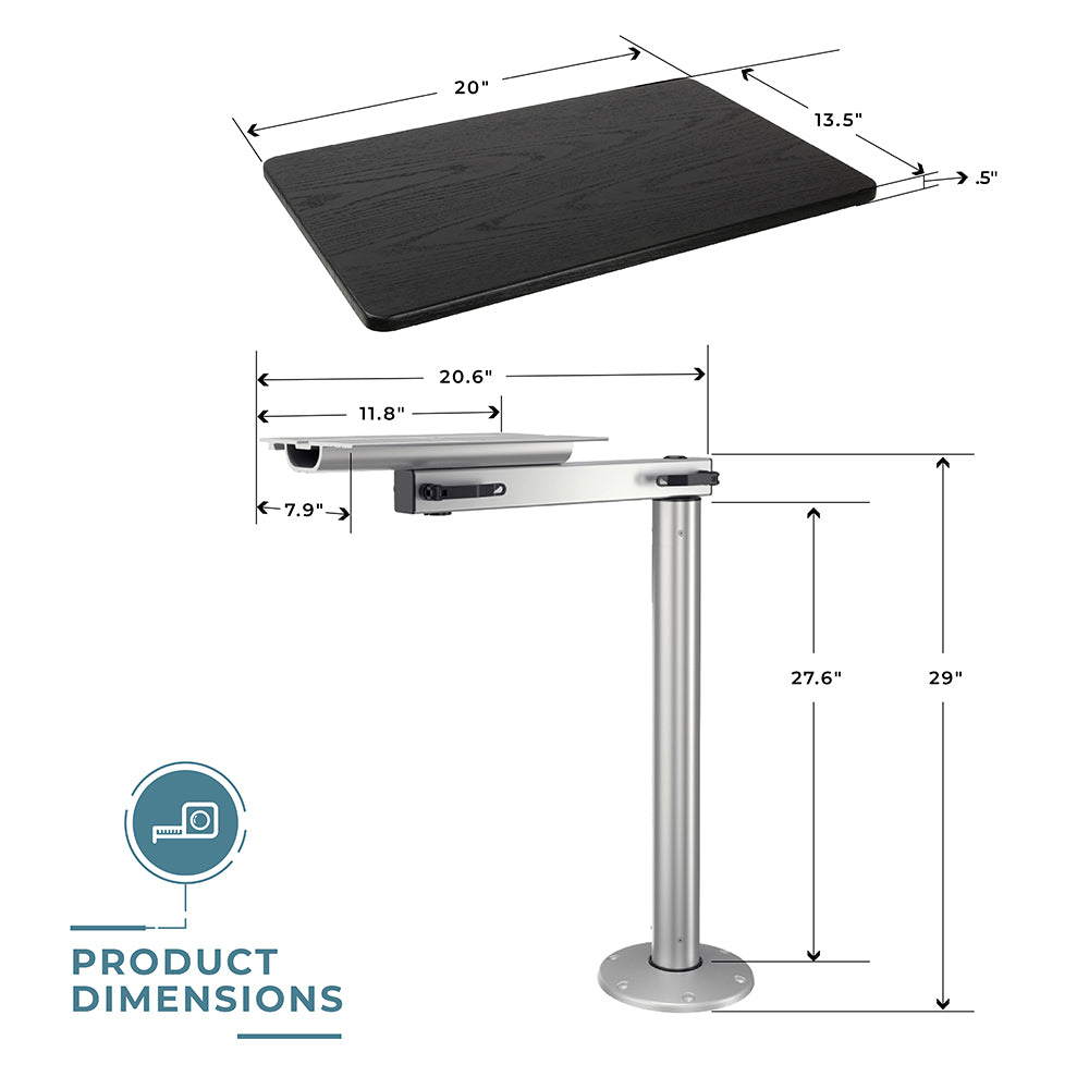 RV Side Table with MOD™ and Cypress™ Leg System