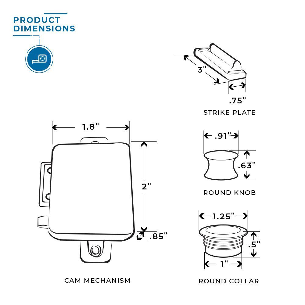 WhisperLatch™ Cam Latch Cabinet Hardware