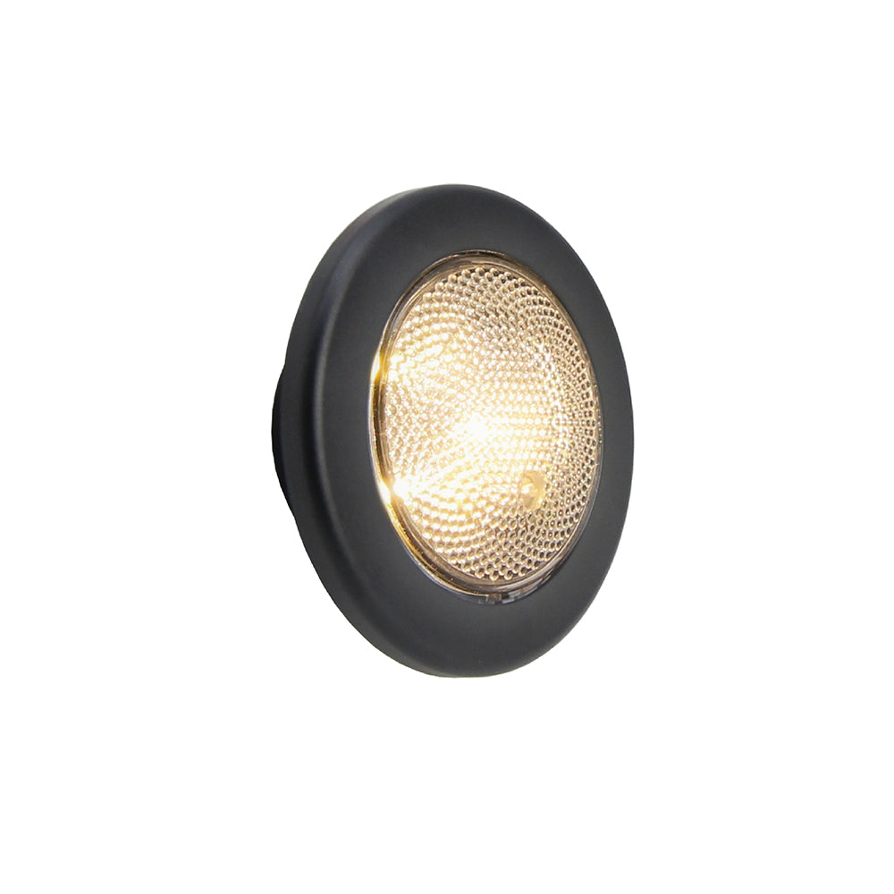 Boat & RV LED Push Lens Switch Courtesy Light Black with White LED Light - 69331BK-3-3KE-SR | ITC SHOP NOW