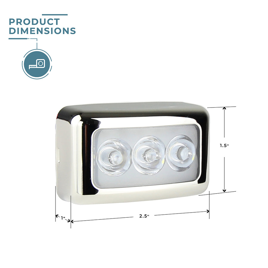 Entegra Rv Docking Light Marine Rectangular Docking Light - 69728SS-SR | ITC Shop Now