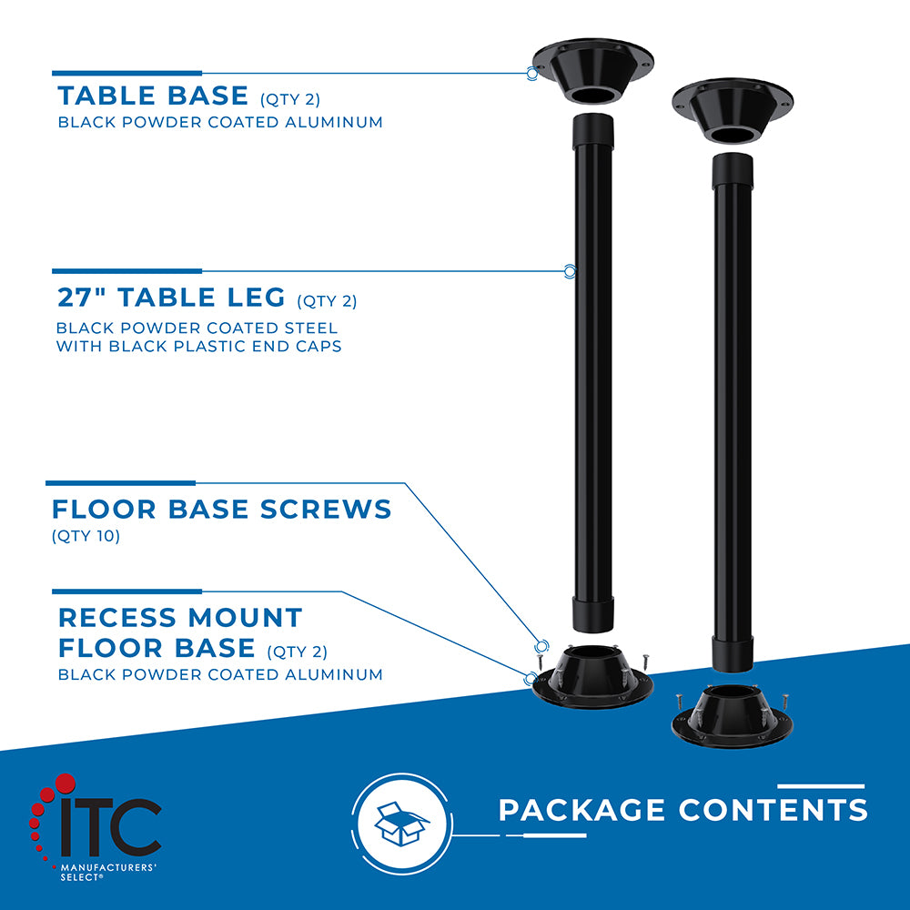 Surfit™ Table Leg Kit - Surface Mount - Two Pack - 27" - ITC SHOP NOW