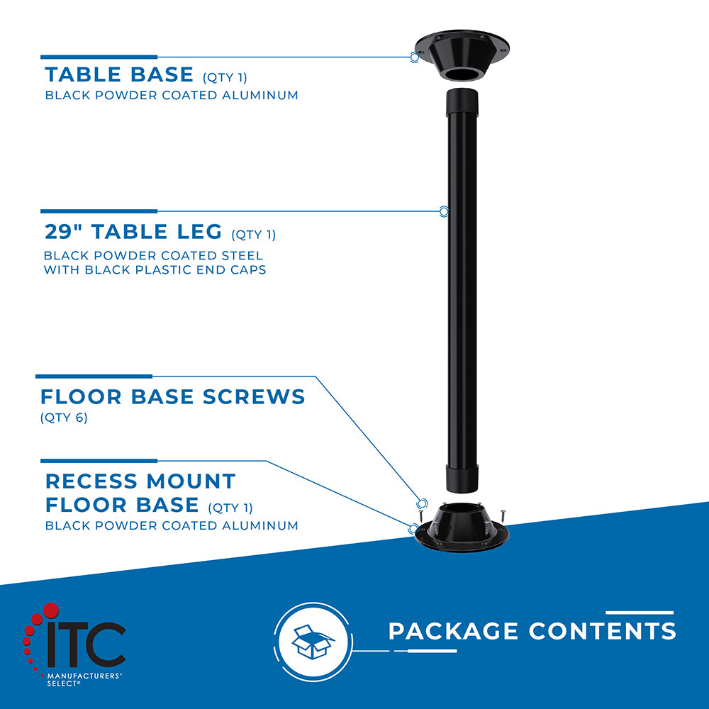 Surfit™ Table Leg Kit - Surface Mount - Single Pack - 29" - ITC SHOP NOW