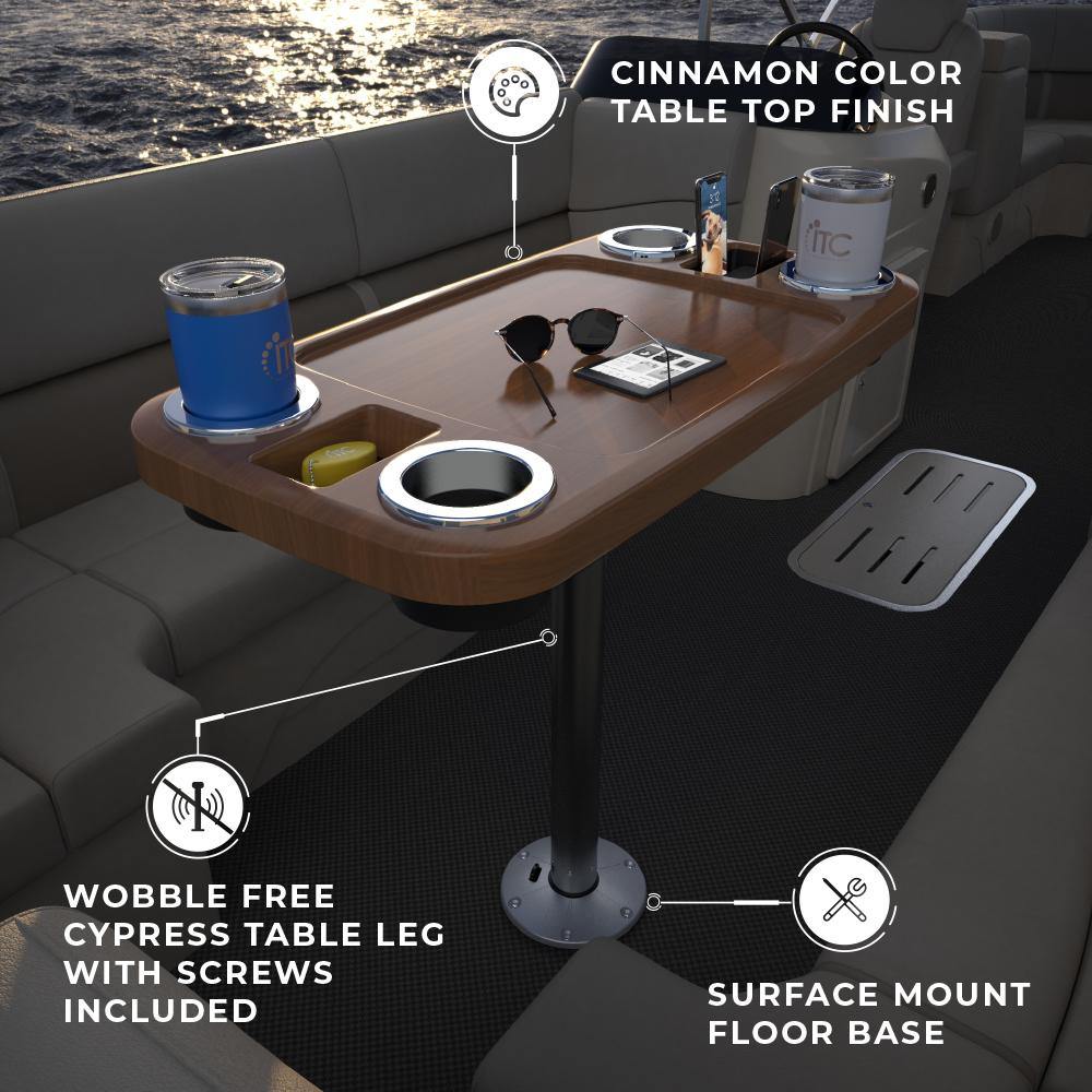 Cinnamon Non-lit Boat Table Systems - ITC SHOP NOW