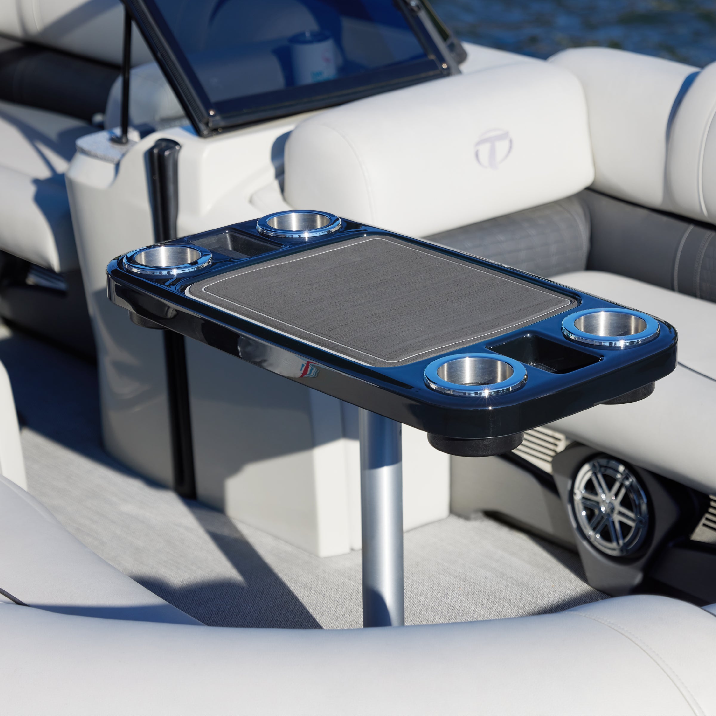 Glossy Black - Non-lit Party Boat Table Systems w/ Center Foam Mat | ITC Shop Now