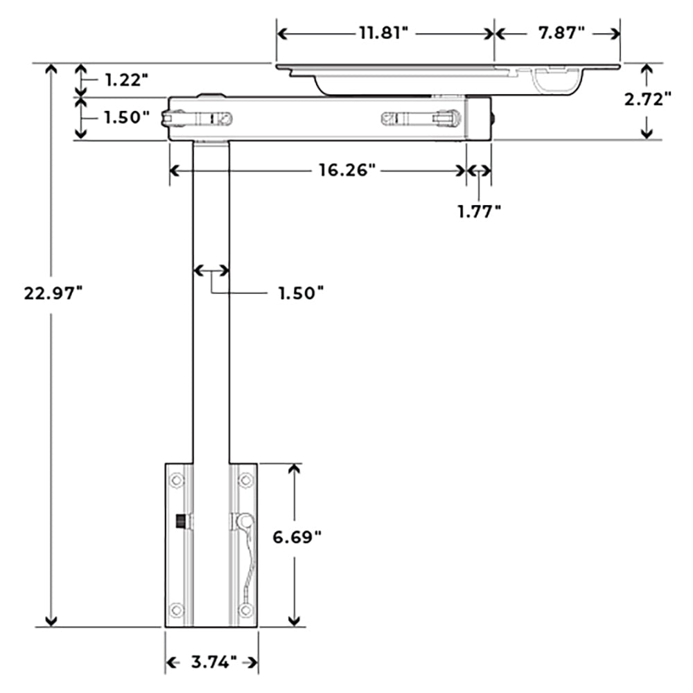 ITC MOD RV Table Leg System - BAL-CL-1A-1622-SR | ITC SHOP NOW