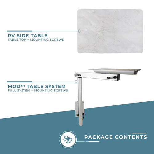 Slim Rv Side Table RV Side Table with MOD Leg System | ITC Shop Now