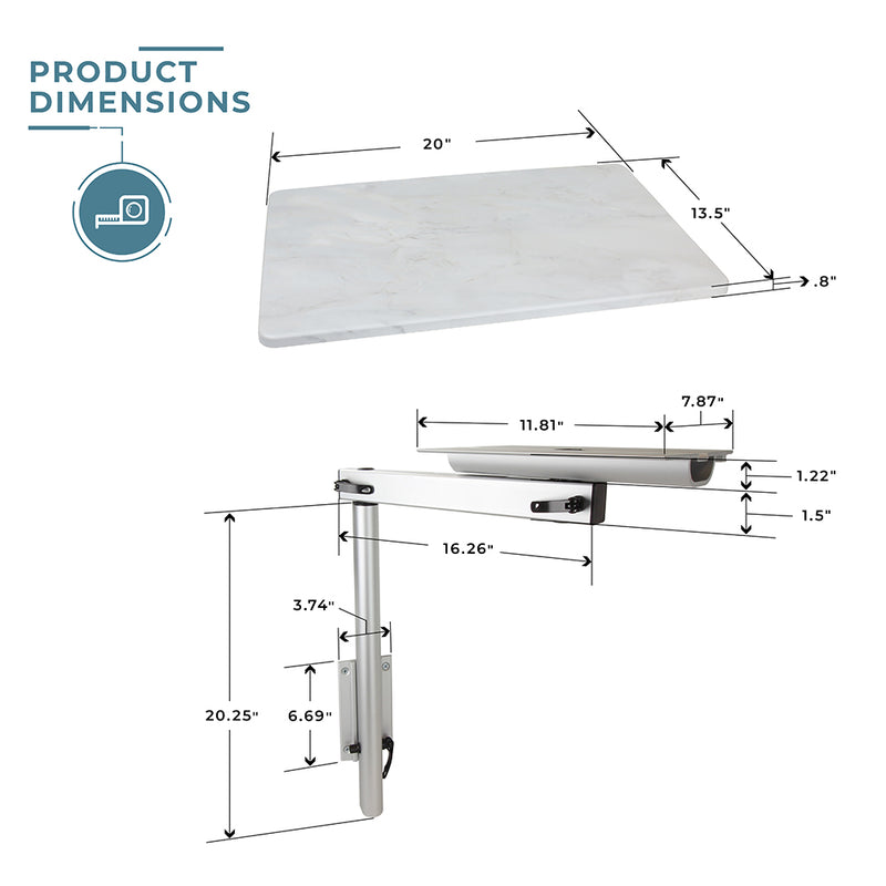 Slim Rv Side Table RV Side Table with MOD Leg System | ITC Shop Now