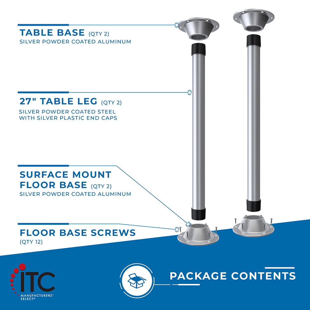 Surfit™ Table Leg Kit - Surface Mount - Two Pack - 27" - ITC SHOP NOW