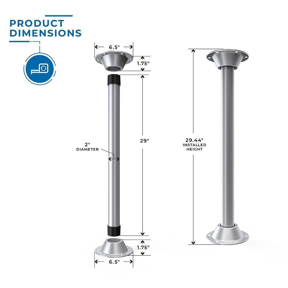 Surfit™ Table Leg Kit - Surface Mount - Two Pack - 29" - ITC SHOP NOW