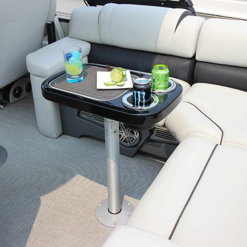 Glossy Black - Unlit Cocktail Boat Table Systems w/ Center Foam Mat | ITC SHOP NOW