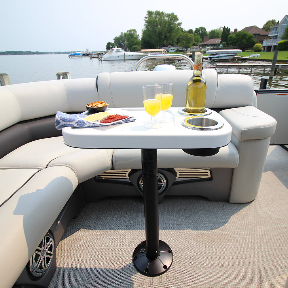 Glossy White - Unlit Cocktail Boat Table Systems | ITC SHOP NOW