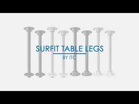27" SurFit™ Boat & RV Table Leg - Recessed Mount Single Silver - 81TL27-S-KIT-SR | ITC SHOP NOW 