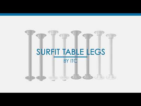 29” SurFit™ Boat & RV Table Leg - Recessed Mount Black w/ Polymer Base - 81TL29-BH-KIT-SR | ITC SHOP NOW
